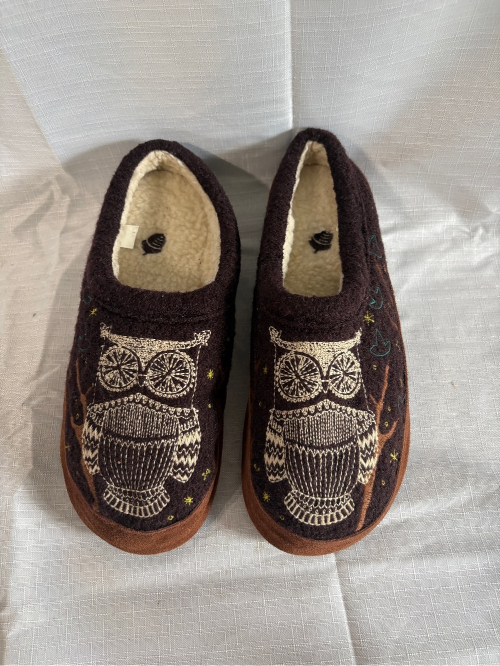 Acorn Brown Suede-Like Women's Slip-On Comfort Shoes